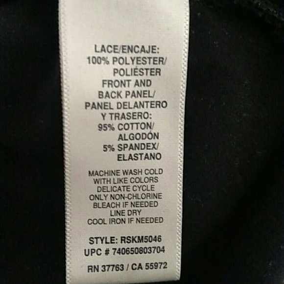 🌺Rafaella black tank with lace/crochet front. - Picture 3 of 3